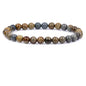 Keleny Semi Precious Crystal 6mm Round Beads Rock Yoga Stretch Bracelet 7 Inch Unisex Unisex - color: Yellow