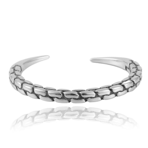 Handmade 925 Sterling Silver Bangle Bracelet Simple Silver/Gold Adjustable Cuff Bangles Durable Stainless Steel bracelet for Men &Women Daily Jewelry Gift for Anniversary Birthday Gift - color: Bangle-21