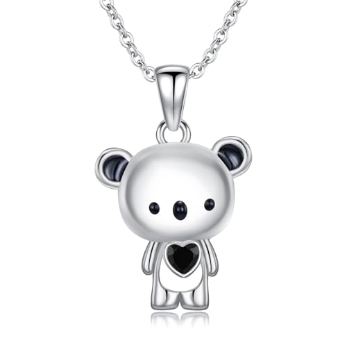 Animal Necklace 925 Sterling Silver Pendant Jewelry Gift for Women Animal Lover - style: Koala