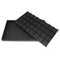 cBox CuteBox Company Black Plastic Tray (14.75” x 8.25” x 1”) with 32 Compartments Black Wooden Tray Insert for Jewelry Storage, Organization, Merchandise, Display