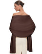 PULI Women's Pashmina Shawl Wraps for Evening Dress Large Scarf Blanket Long Wedding Bridal Winter Warm Shoulder Wrap - color: Caramel