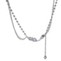 Y2k Irregular Necklace Star Pendant Moonlight Stone Fashion Collar Chain Design Spicy Silver Jewelry for Women - color: Style8