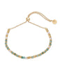 PAVOI 14K Yellow Gold Plated Gemstone Beaded Bracelets for Women - Adjustable Slider Dainty Pearl Bracelet - Boho Festival Pearls, Labradorite, Sodalite, Red Jade, Amazonite Beads - Gold Jewelry Gifts - style: Amazonite