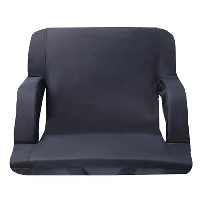 Stadium Seats for Bleacher Chairs (Black, Wide-22.5"-2 Pack) | Back Support, Cushion - size: Wide-22.5"-2 Pack