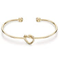 PAVOI 14K Gold Plated Forever Love Knot Infinity Bangle Bracelets for Women | Gold Bangle Bracelet for Women - color: Yellow Gold