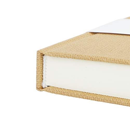 A5 Hardback Notebook Journal, Thick Classic Notebook, Hardcover Executive Notebooks, Plain Basics Journal, 296pp, 80gsm, 8.4 x 5.7 inch (Kraft)