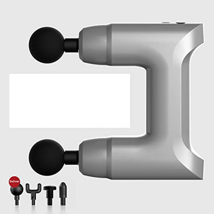 Double Heads Deep Tissue Electric Neck Body Percussion Pistol Fitness Relaxation (Color : D) (C)