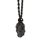 Natural unprocessed crystal raw stone hand woven rope adjustable necklace pendant for both men and women - color: A-Tourmaline