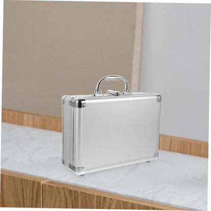 Portable Hard Case Aluminum Tool Storage Case Men's Metal Briefcase for Outdoor