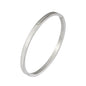 4/6/8MM Greek Key Meander Bracelet Oval Stainless Steel Bangle Cuff Gifts for Women Men - color: Silver, size: 4mm