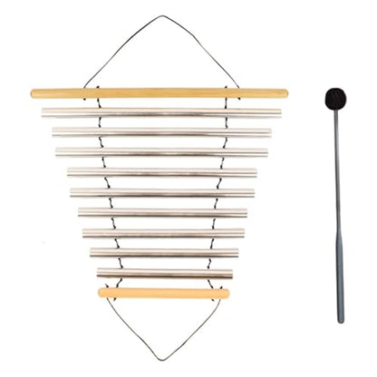 Meditation Chime, Meditation Bowl Sound, Bath Instrument with Mallet, Tubular Chime for Home, Yoga, Relaxing, 9 Tones