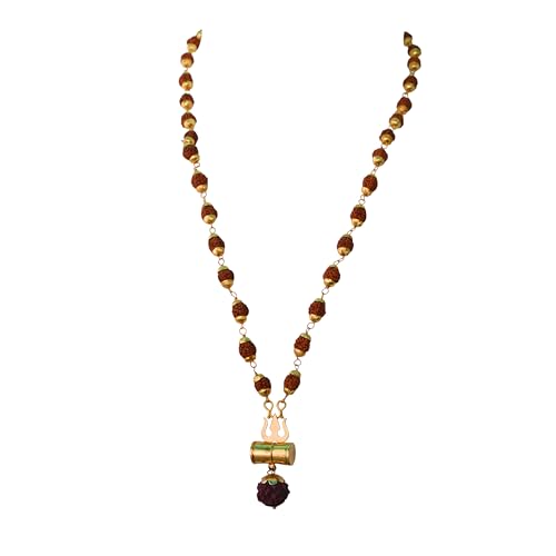 Rudraksha Mala shiv ji Mahakal Locket Rudraksha Mala Mahakal Locket Rudraksha Mala Shiva Rudraksha Mala Mahakal locket with chain - style: design 9