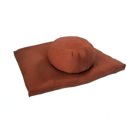 Buckwheat Zafu and Zabuton Meditation Cushion Set (2pc) - color: Clay
