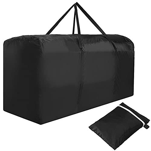 Outdoor Cushion Storage Bag 210D Christmas Tree Pillow Storage Organizer Bags Large Capacity Chair Cushions Covers for Patio Furniture (M: 47.6x15.2x21.5in) - size: M: 47.6x15.2x21.5in