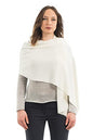 Dalle Piane Cashmere Womens Wool Cashmere Blend Stole Soft Italian Shawl Wrap for Wedding Evening Gift Made in Italy - color: White