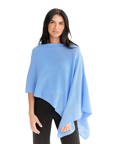 Womens 100% Cashmere Dress Topper - Cashmere Poncho Wrap