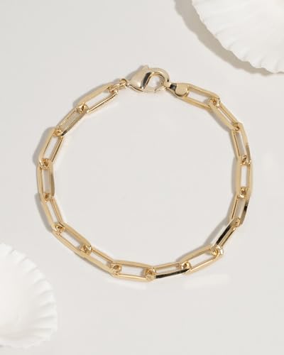 Chunky Love Bracelet for Women – Premium Waterproof, Tarnish-Free, Gold PVD Coated Jewelry – Hypoallergenic – Perfect for Beach, Weddings, Gifts – 7 Inch Length