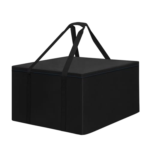 LYHNMW Outdoor Cushion Storage Bag, 600D Oxford Fabric Waterproof Extra Large Patio Furniture Bag, Cushion Organizer Bag with Zipper & Padded Handle(32"L x 32"W x 24"H) - size: 32"L x 32"W x 24"H