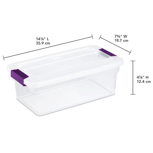 Sterilite 12-Pack ClearView Latch Box, Clear Stackable Organizer Bins with Lids, 6 Qt – Small Plastic Tote Containers for Closet, Office, Bedroom, Shelving Units and Home Storage Organization - size: 12 Pack, style: 6 Quart