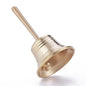 Small Solid Brass Hand Call Bell for Seniors, Bedside,Teacher and Bedridden, Wedding Bell, Dinner Bell, Tibetan Bell, Meditation Bell Classroom Bell (Medium) - size: Medium