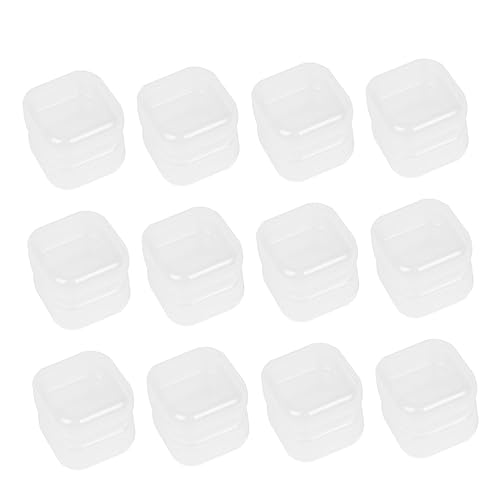 SHERCHPRY Stylish Pp Plastic Storage Boxes 20pcs Jewelry Organizer Desktop Case Home Office School Container (35x35x18mm)