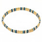 Summer Candy Colors Tila Flat Seed Beads Stretch Strand Bracelet for Women- Trendy Unique Friendship Handmade Mixed Colorful Square Beaded Link Bracelets Stackable Jewelry Gifts - color: 0089L