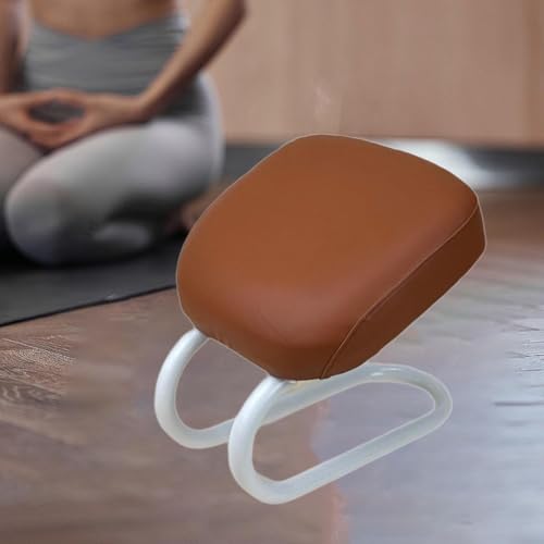 Menolana Kneeling Meditation Stool Seat Ergonomic Adults Gift, Sturdy Women Portable Prayer Bench, Meditation Bench for Yoga Studio, Brown - color: Brown C