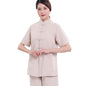 Meditation Clothing,Lay Buddhist Clothes for Women Buddhist Meditation Clothes Unisex Retro Buddhist Clothes Summer - color: Khaki, size: X-Large