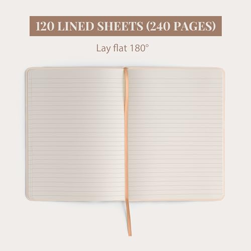 Rileys & Co Notebook Journal for Work and School - Lined Journal 8 x 6 Inches - Gold Foil Cover - Compact Notebook for Women - 240 Pages - Lined Notebook - Hardcover Journal (Fresh) - color: Fresh