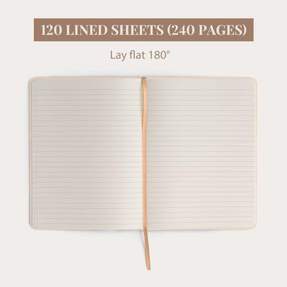 Rileys & Co Notebook Journal for Work and School - Lined Journal 8 x 6 Inches - Gold Foil Cover - Compact Notebook for Women - 240 Pages - Lined Notebook - Hardcover Journal (Fresh) - color: Fresh