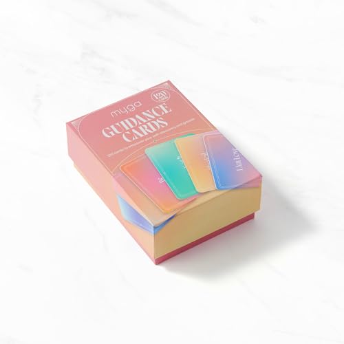 Myga Guidance Cards for Adults,120 Mindfulness Affirmation Cards for Women and Men with Daily Positive Quotes for Self Care,Relaxation,Motivation and Inspiration