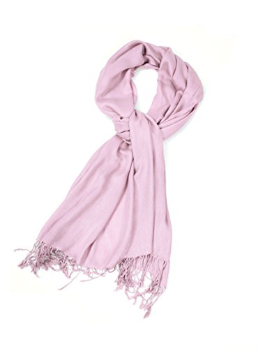 Sakkas Large Soft Silky Pashmina Shawl Wrap Scarf in Solid Colors - color: Baby Pink