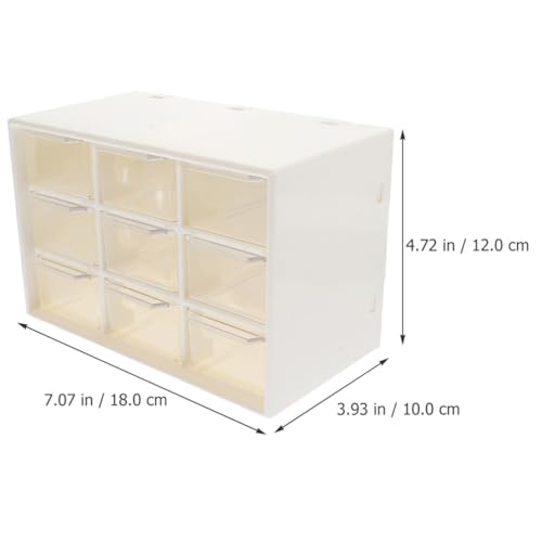 Cabilock 2pcs Clear Storage Drawer Organizer Multifunctional Sundries Storage Box for Jewelry Makeup and Crafts Stackable Design for Bathroom Office and Bedroom Use