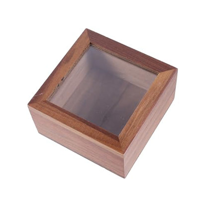 1pc Wooden Storage Box Lid for Organizing Jewelry Cosmetics and Sundries Natural Walnut Desktop Storage Case for Home and Office