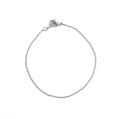 Honeycat Thin Chain Plain Bracelet in Gold, Rose Gold, or Silver | Minimalist, Delicate Jewelry - color: Silver