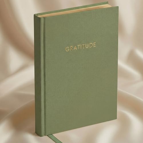 Gratitude Journal Daily Self Care Affirmations Gift for Christmas Birthday Fathers Day Christian Positive Journal Gifts for Friends Dad Mom Cowrker Employee(Dark Green,Minimalist)