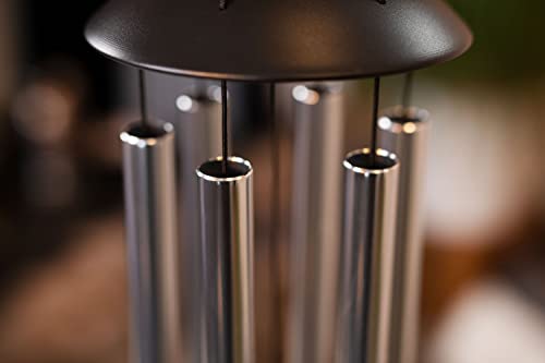 Moon Meditation Chimes for Relaxing Sound Healing, 2-YEAR WARRANTY - color: Silver, size: Medium, style: Set