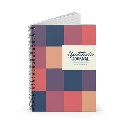 Spiral Gratitude Journal | Matte Geometric Notebook A