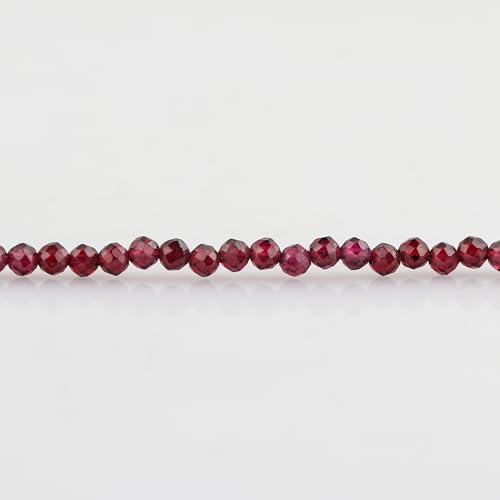 Natural Gemstone Beaded Bracelet, Microfaceted Crystals, Handmade Dainty Jewelry, Bohemian Plated Bracelet-Gift - style: Garnet Gemstone