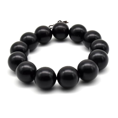 Zen Dear Unisex Natural Ebony Wood Buddhist Prayer Bead Necklace Bracelet Tibetan Prayer Mala Beaded Black - style: 18mm 13beads