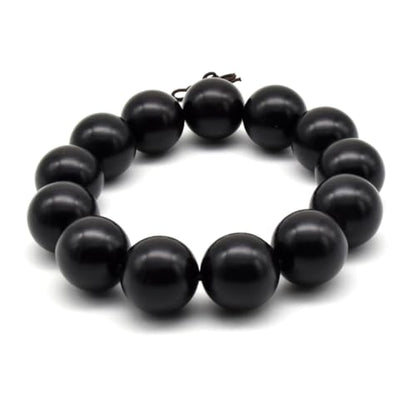Zen Dear Unisex Natural Ebony Wood Buddhist Prayer Bead Necklace Bracelet Tibetan Prayer Mala Beaded Black - style: 18mm 13beads