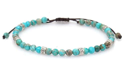 Beaded Bracelet Adjustable Stone String Bracelet Bohemian Colorful Beads Strand Bracelets for Women