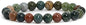 Angelstones Handmade Natural Healing Gemstone 8mm Round Beads Stretch Crystal Bracelet 7 Inch Unisex - color: Multicolor Indian Agate