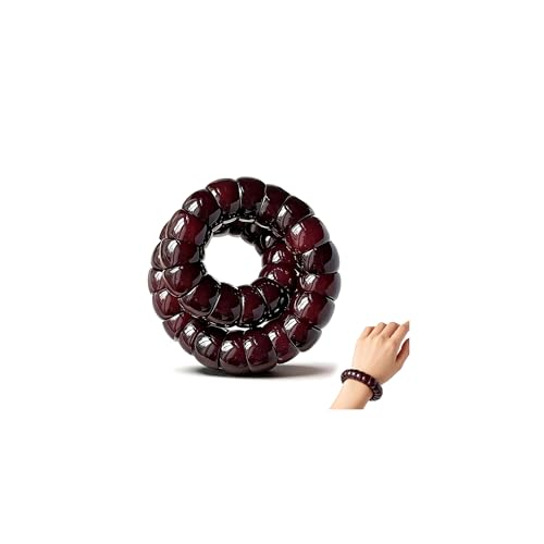 Roe Dolph Bodhi Bead Fidget Anxiety Bracelet for Women Men Chunky Stretch Beaded Mindful Jewelry Daily Reminder Gift for Mom Wife Friend - color: A7:black