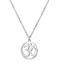 UNIFT Necklace For Women- Aum Om Ohm Sanskrit Symbol Round Pendant Beaded Double Layer Chain Charm Necklace,Hinduism Yoga Sanskrit Personalized Amulet Dainty Pendant Necklace Jewelry - color: single chain - silver