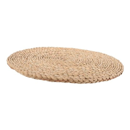 Happyyami Japanese Style Hand Woven Floor Pillow Cushion for Meditation and Yoga Decorative Meditation Pad Comfortable Seating for Home and Temple Use Dark