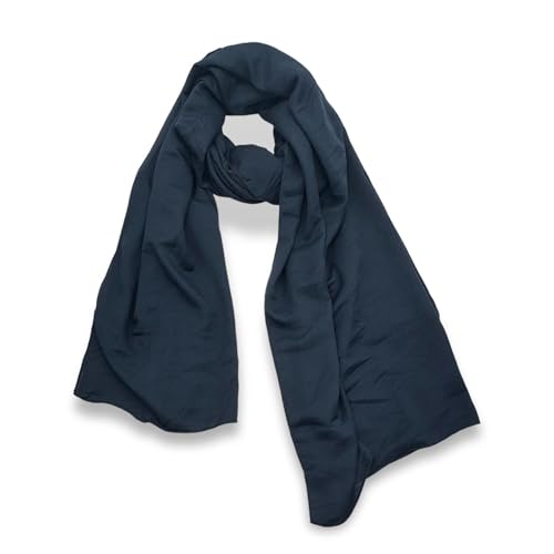 Cotton Blend Vintage Soft Scarf With Fringed Edges - color: Brown Blue Premium Edition, size: 71 inches x 35 inches
