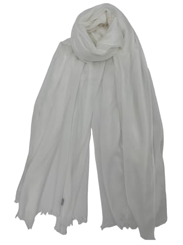 Women Scarf Summer Large Long Lightweight Beach Shawl Wrap Effortless Elegance Comfort - color: White - 3302