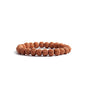 COLORFUL BLING Natural Stone Tibetan Mala Rudraksha Seeds Bracelet for Meditation Beads Prayer Charm Wrist Bracelets Buddha Prayer Yoga Mediation Jewelry - color: bead
