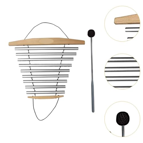 DYNWAVE Meditation Chime, Meditation Bowl Sound, Musical Instruments, Tubular Chime with Mallet for Home Office, 9 Tones Thickened - color: 9 Tones Thickened